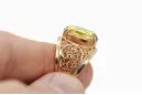 Original Vintage 14K Rose Gold Yellow Peridot Ring Vintage style vrc057r